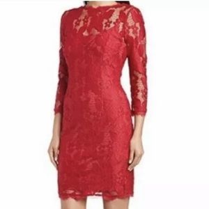 Adrianna Papell red lace dress!